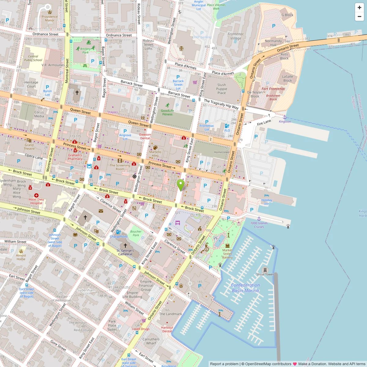 Map showing Tony's Pizza Pasta & Subs location